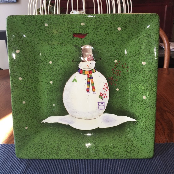 Holiday Snowman plate - Picture 2 of 7